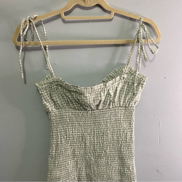 Princess Polly KORINA MINI DRESS GINGHAM GREEN - Picture 7 of 13